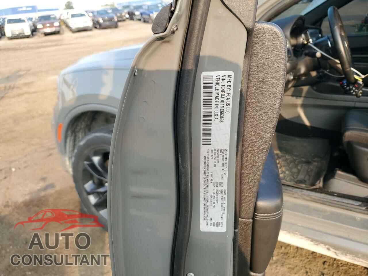 DODGE DURANGO 2021 - 1C4RDJDG1MC663638