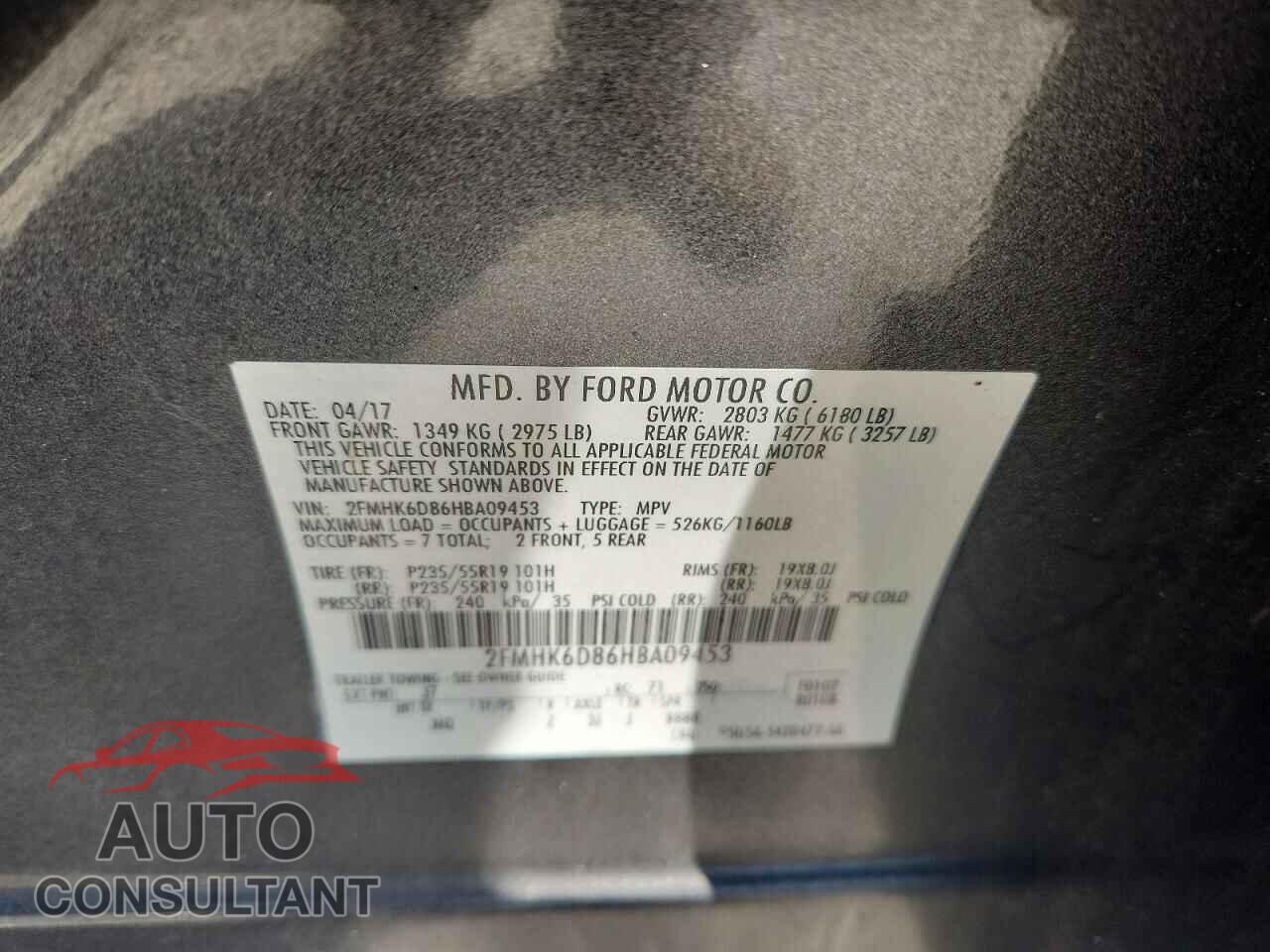 FORD FLEX 2017 - 2FMHK6D86HBA09453