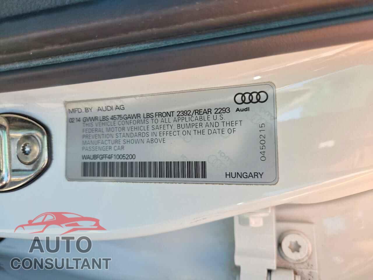 AUDI A3 2015 - WAUBFGFF4F1005200