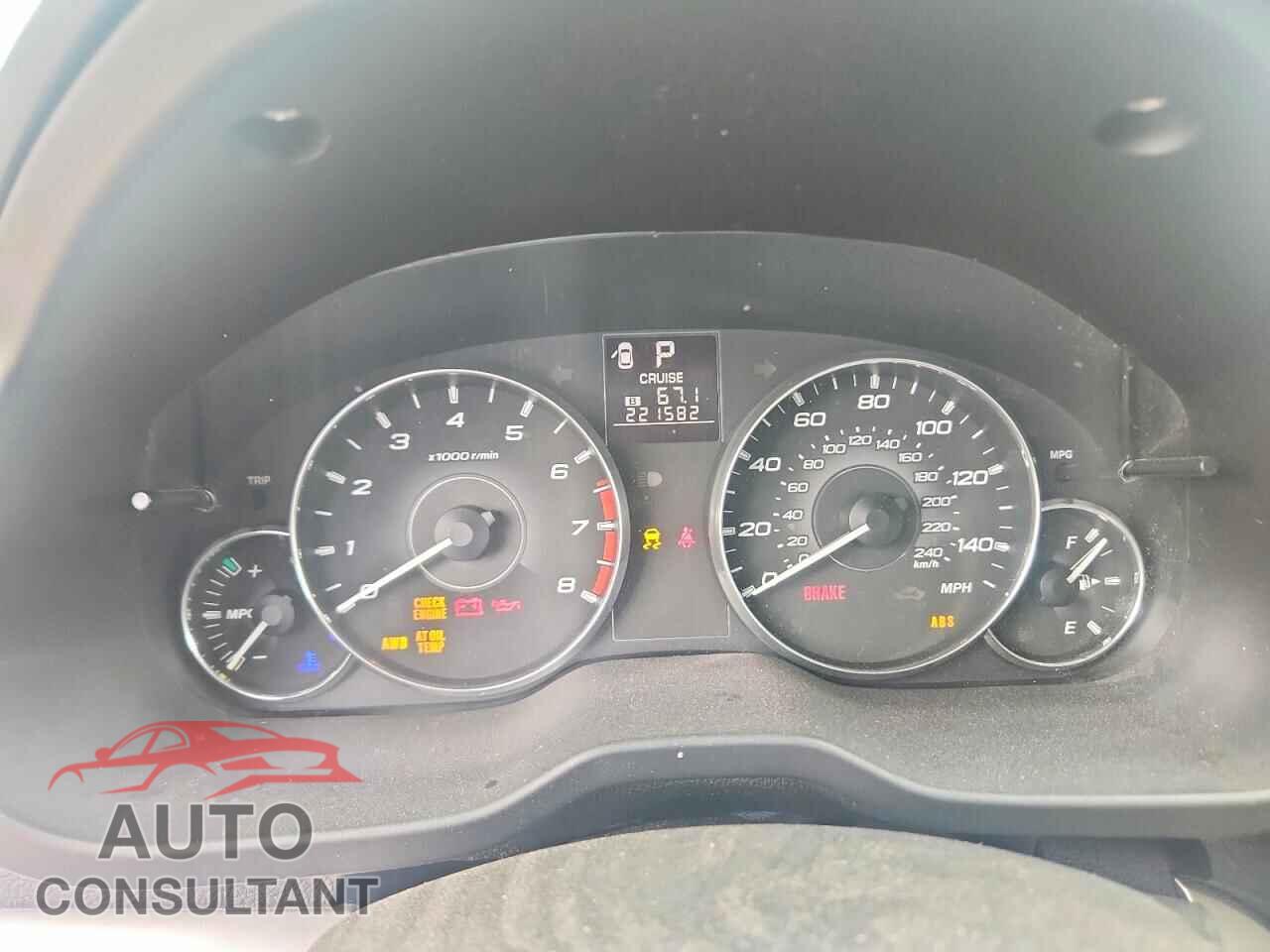 SUBARU OUTBACK 2012 - 4S4BRBCC9C3204665