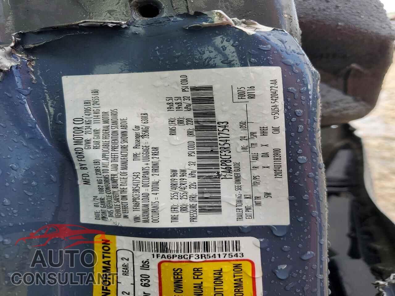 FORD MUSTANG 2024 - 1FA6P8CF3R5417543