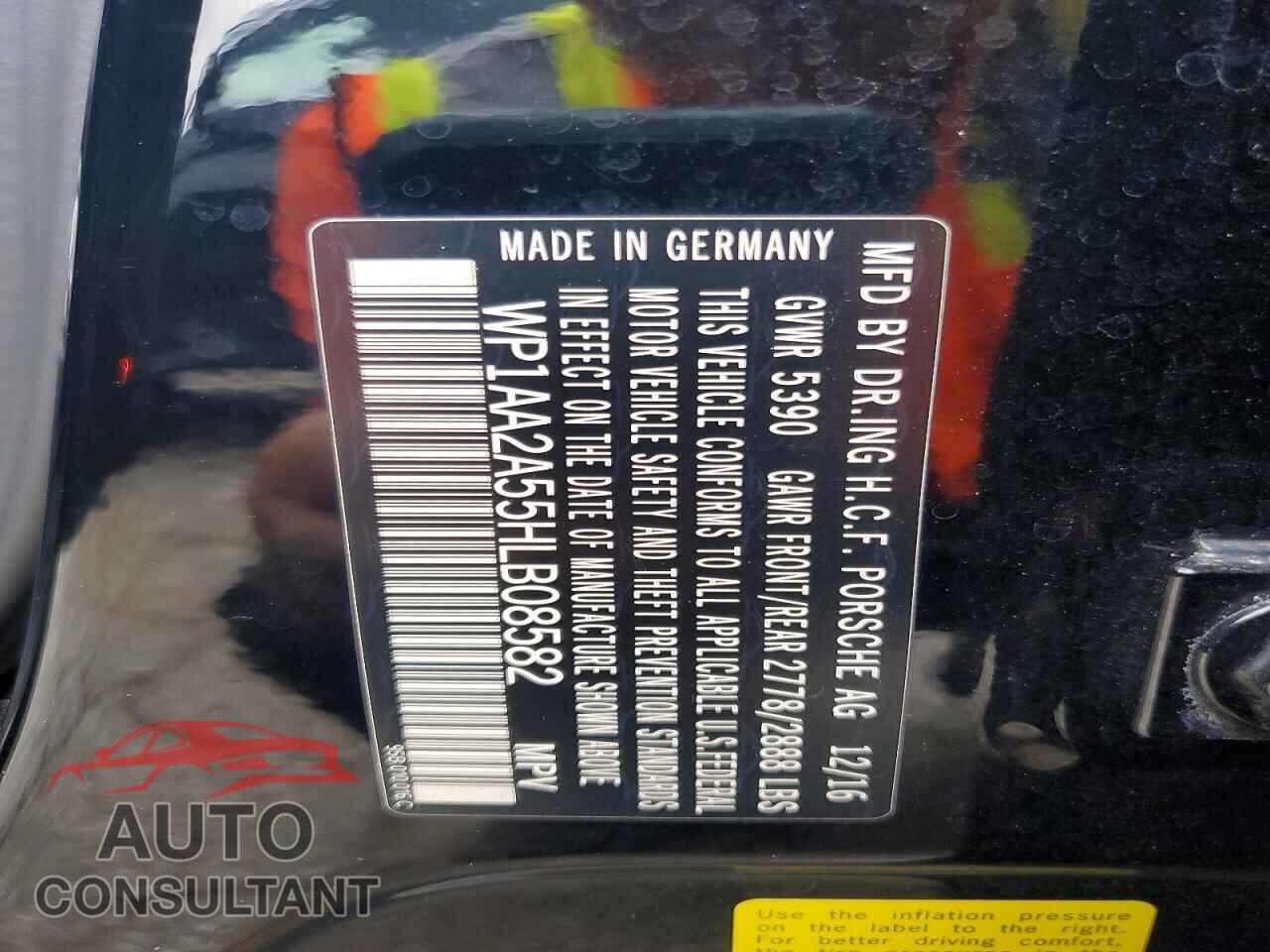 PORSCHE MACAN 2017 - WP1AA2A55HLB08582