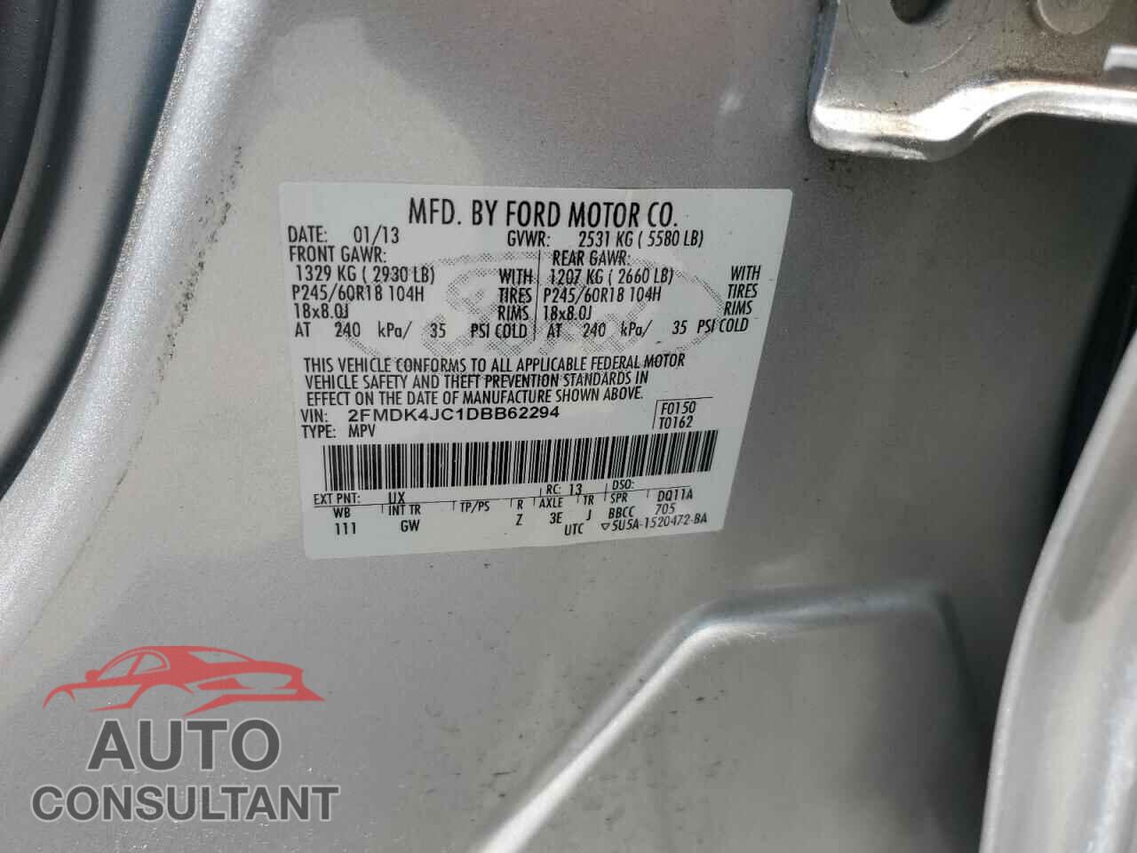 FORD EDGE 2013 - 2FMDK4JC1DBB62294