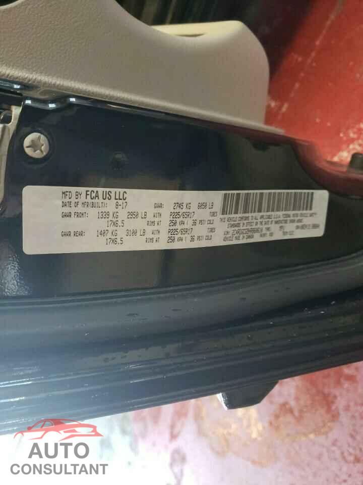 DODGE CARAVAN 2017 - 2C4RDGCG9HR860610