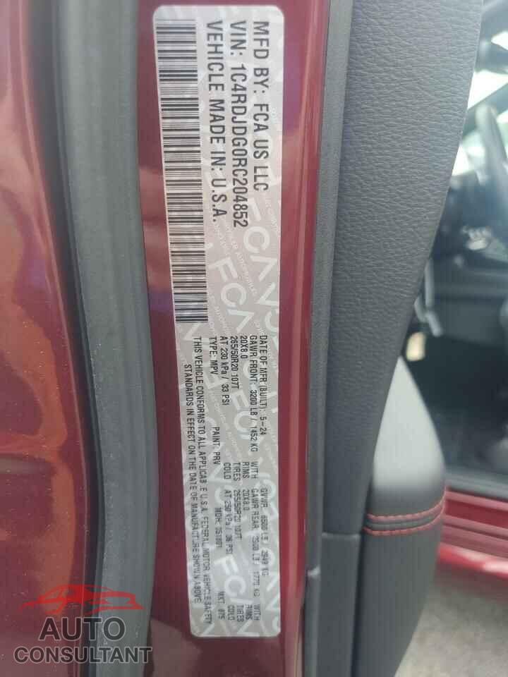 DODGE DURANGO 2024 - 1C4RDJDG0RC204852