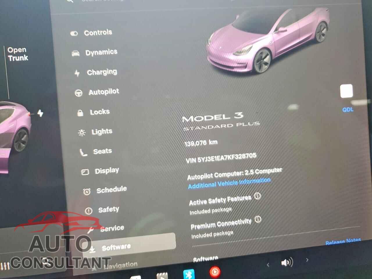 TESLA MODEL 3 2019 - 5YJ3E1EA7KF328705