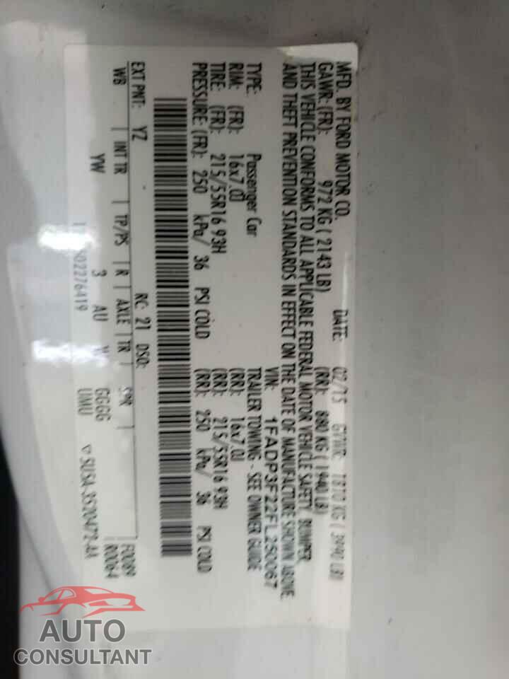 FORD FOCUS 2015 - 1FADP3F22FL250067
