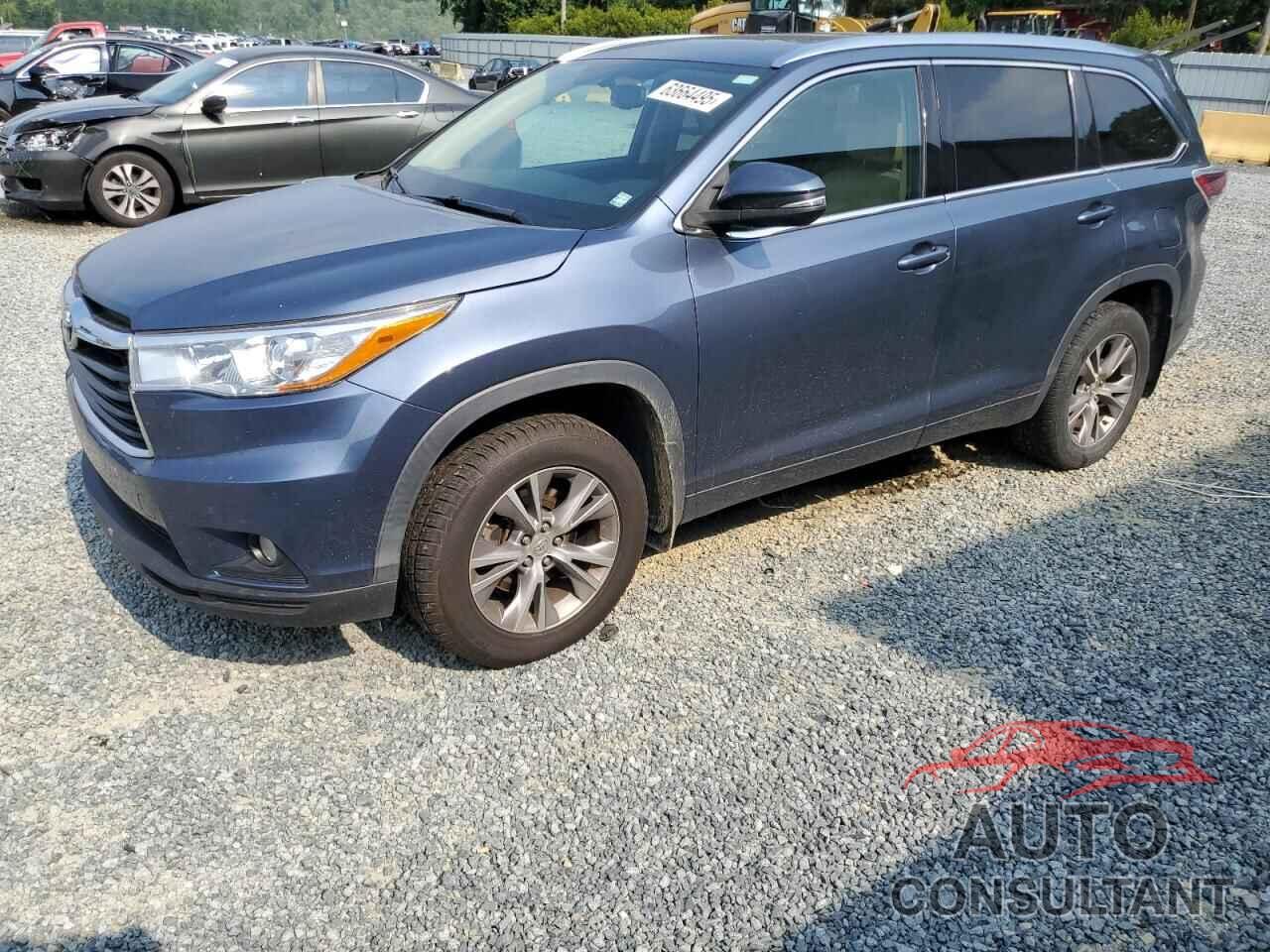 TOYOTA HIGHLANDER 2015 - 5TDJKRFH3FS142638