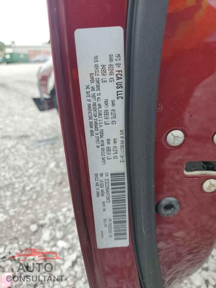 DODGE CHALLENGER 2019 - 2C3CDZAG4KH739473