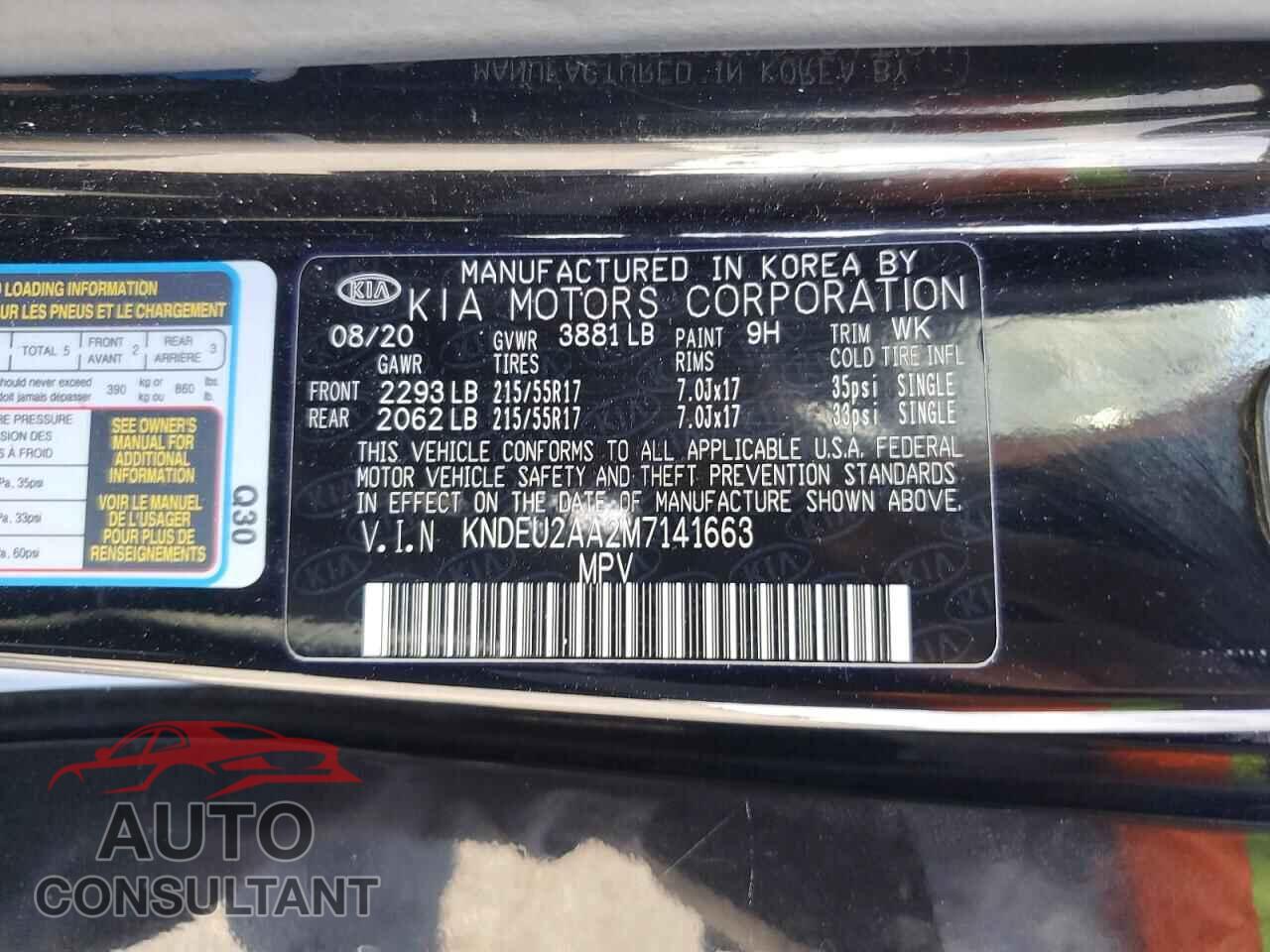 KIA SELTOS 2021 - KNDEU2AA2M7141663