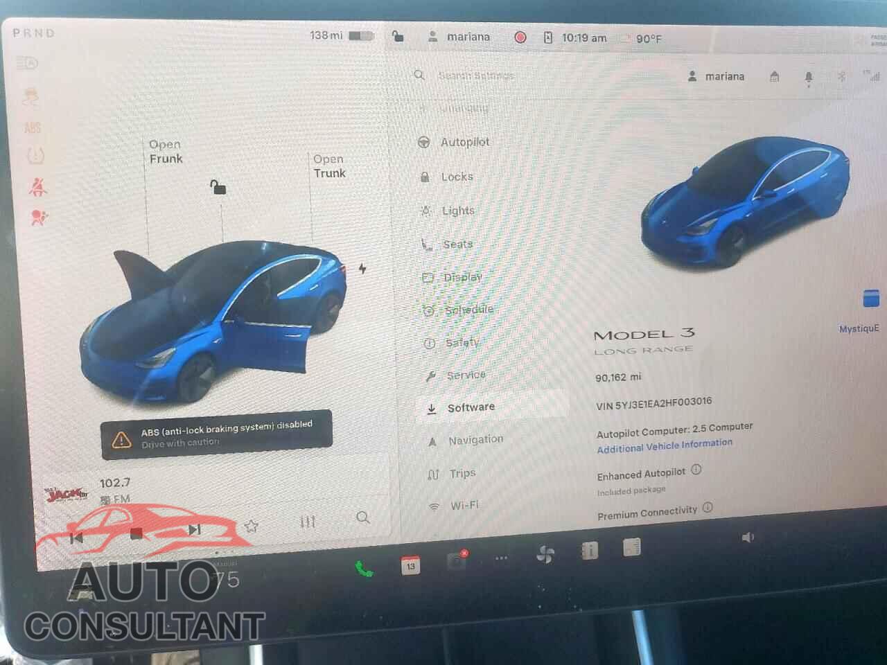 TESLA MODEL 3 2017 - 5YJ3E1EA2HF003016