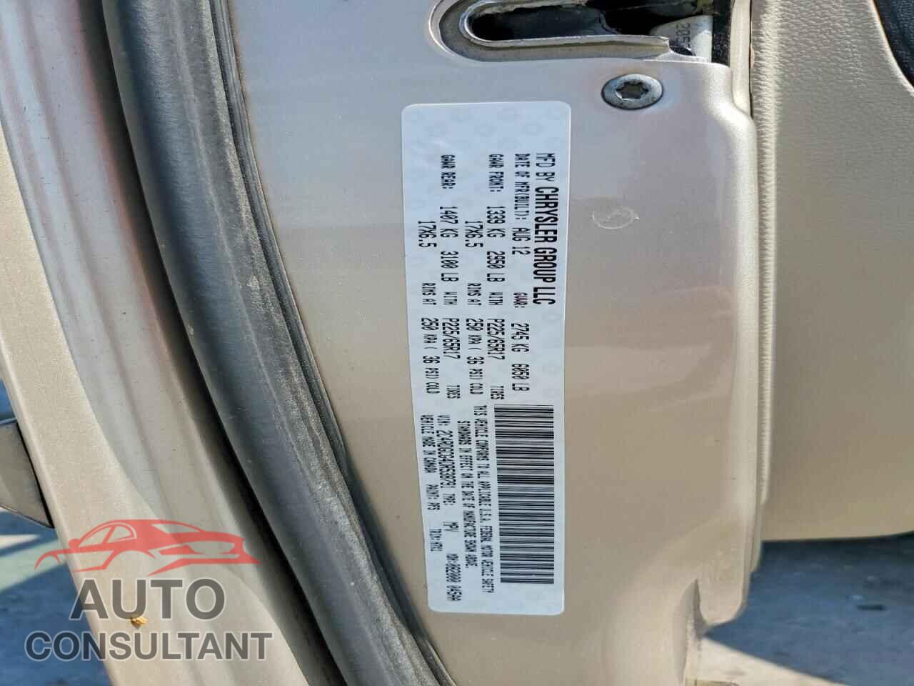 DODGE CARAVAN 2013 - 2C4RDGCG4DR538791