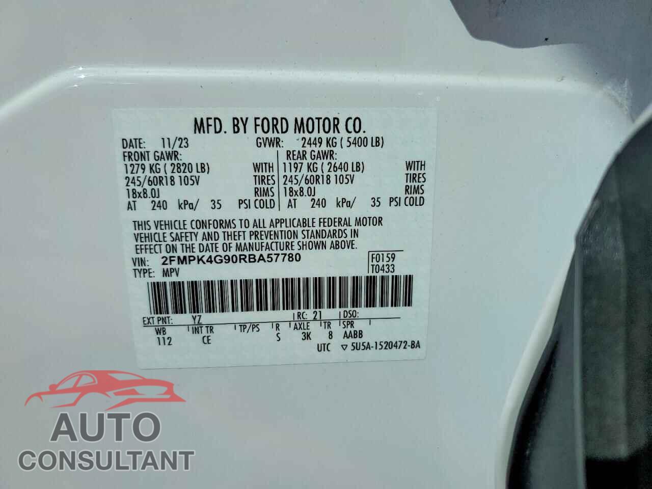 FORD EDGE 2024 - 2FMPK4G90RBA57780