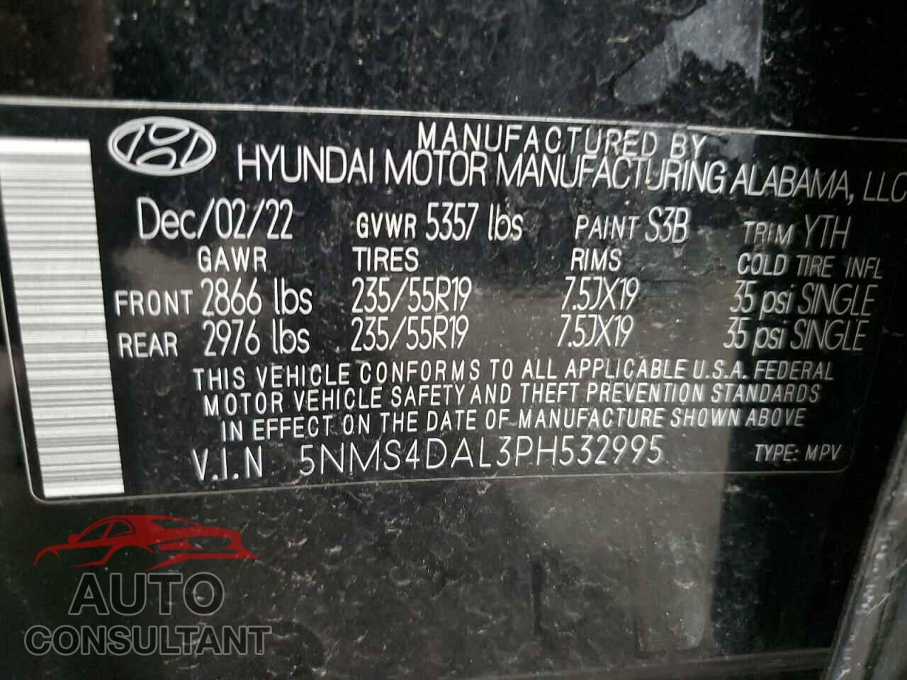 HYUNDAI SANTA FE 2023 - 5NMS4DAL3PH532995