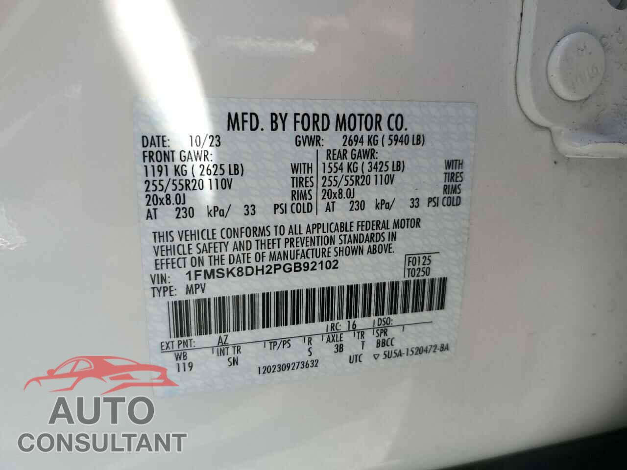 FORD EXPLORER 2023 - 1FMSK8DH2PGB92102