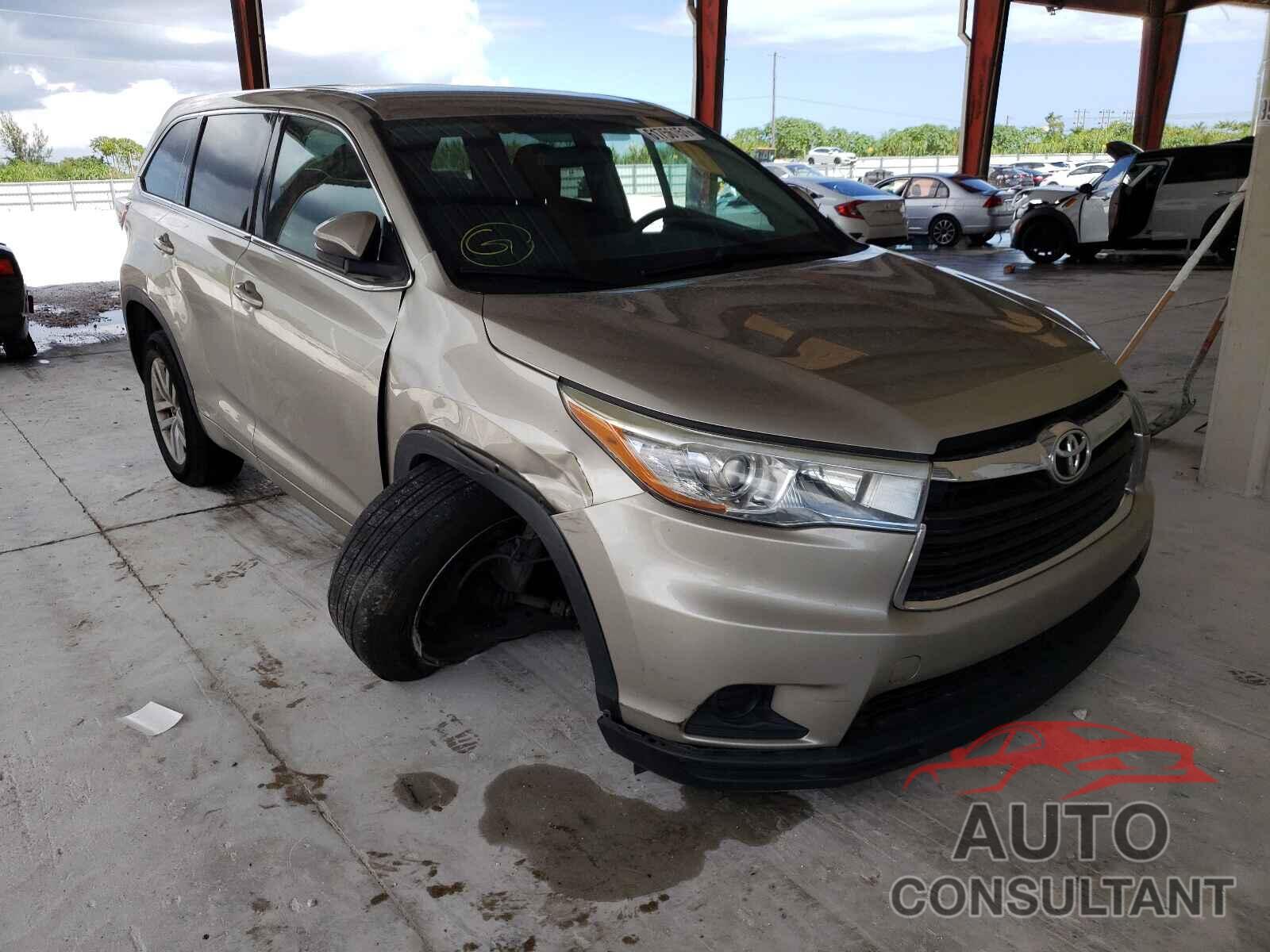 TOYOTA HIGHLANDER 2016 - 5TDZARFH0GS017457