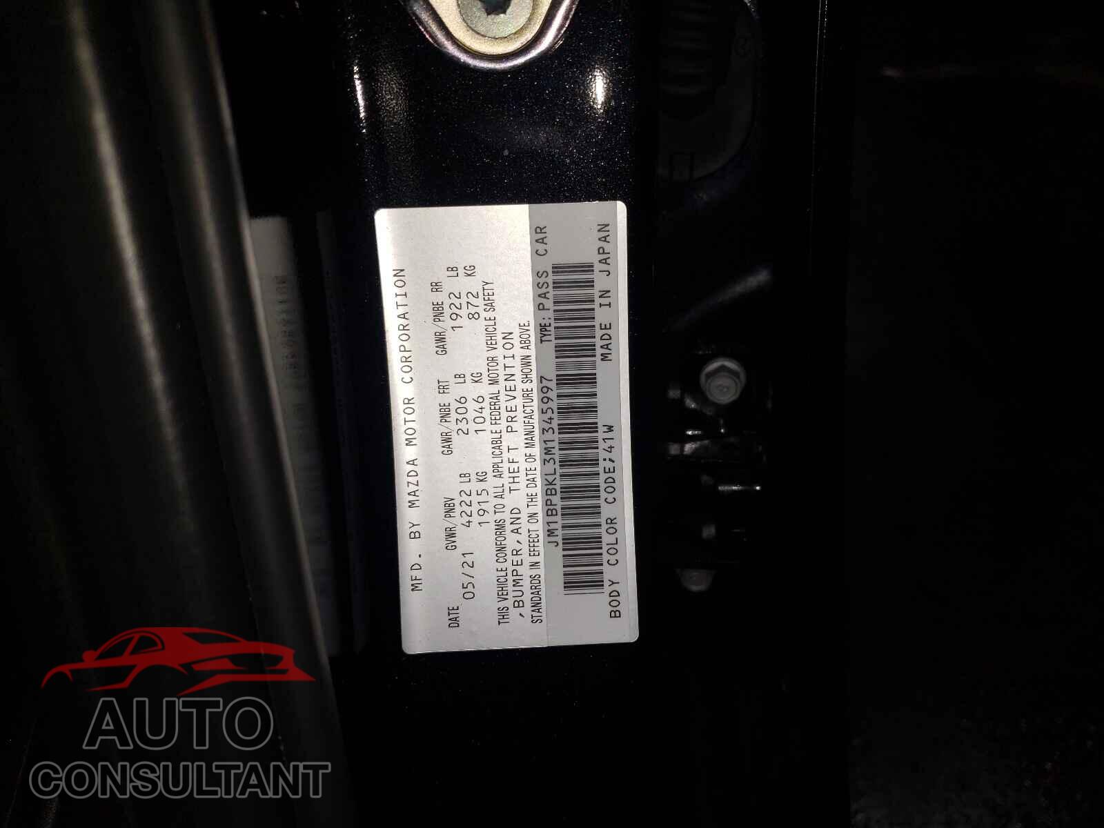 MAZDA 3 2021 - JM1BPBKL3M1345997