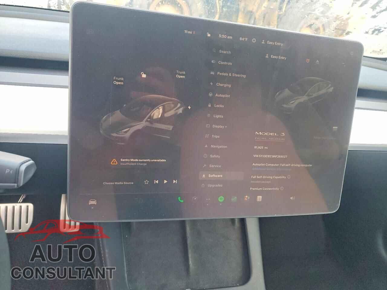 TESLA MODEL 3 2022 - 5YJ3E1EC9NF268027