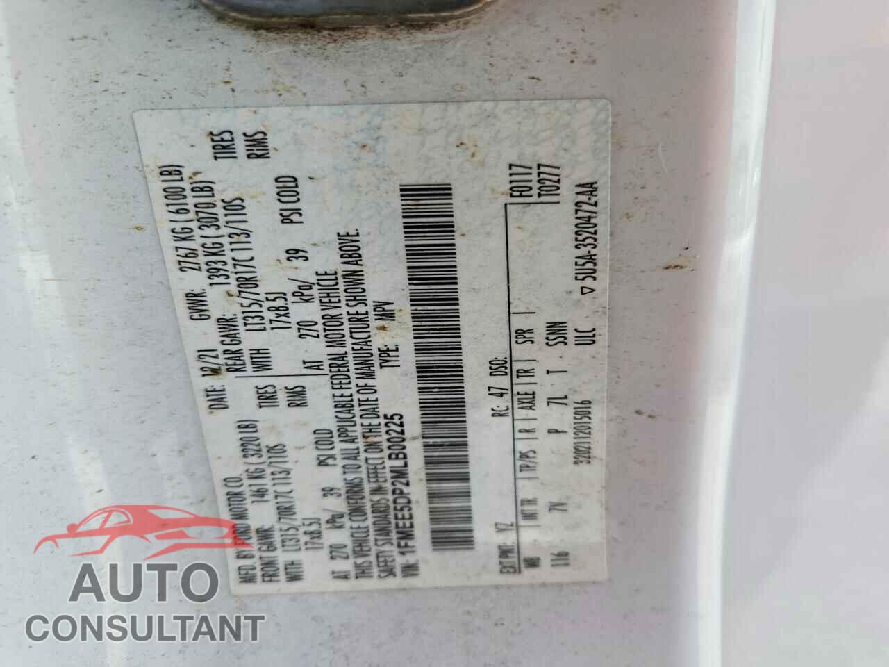 FORD BRONCO 2021 - 1FMEE5DP2MLB00225