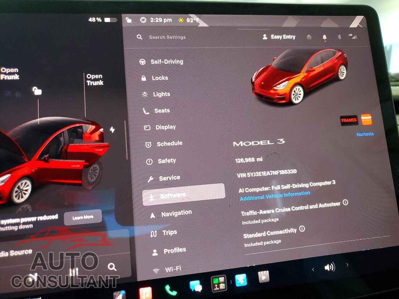 TESLA MODEL 3 2022 - 5YJ3E1EA7NF186330