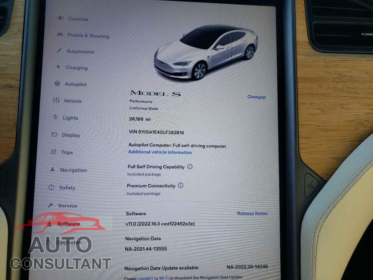 TESLA MODEL S 2020 - 5YJSA1E40LF382818