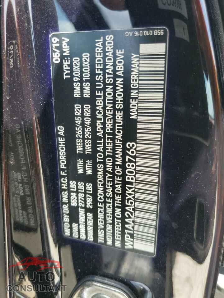 PORSCHE MACAN 2019 - WP1AA2A5XKLB08763