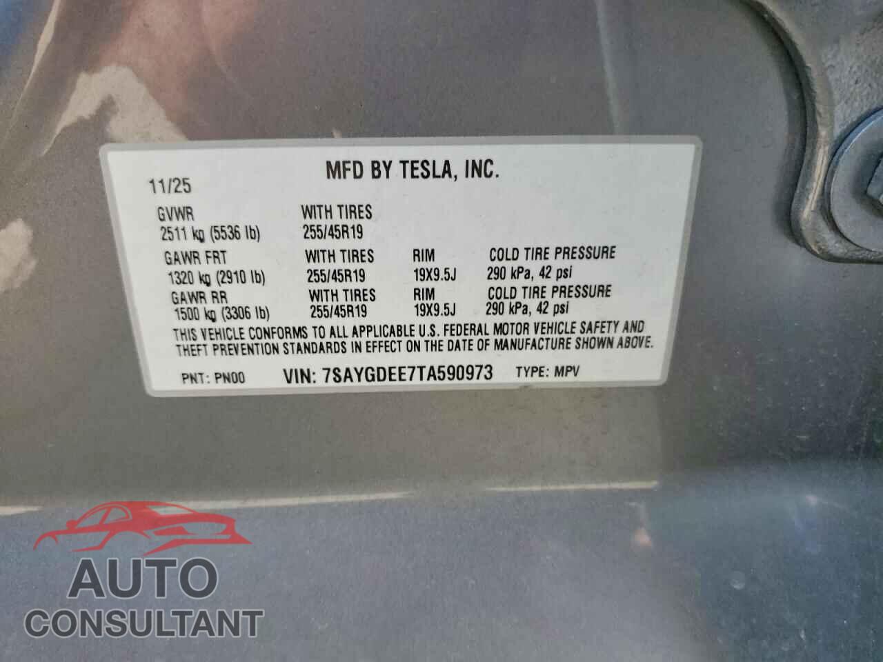 TESLA MODEL Y 2026 - 7SAYGDEE7TA590973