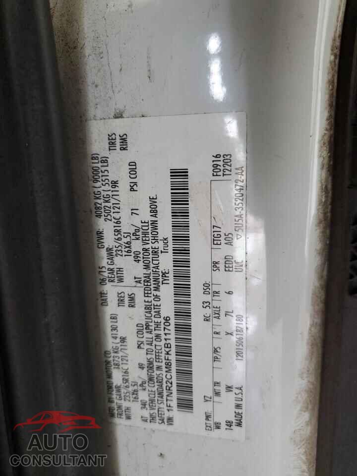 FORD TRANSIT 2015 - 1FTNR2CM8FKB11706