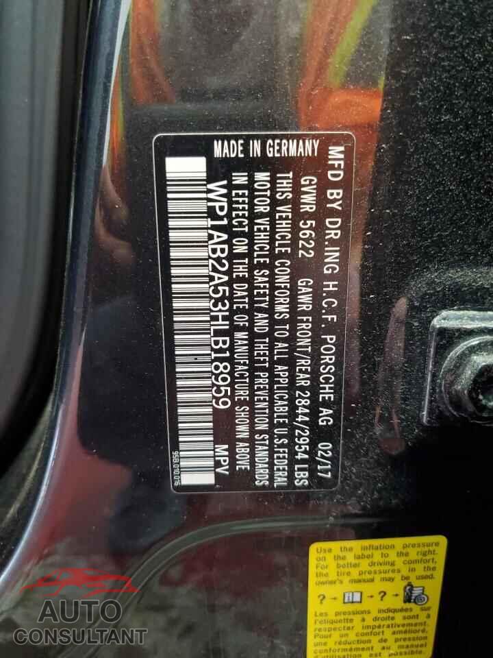 PORSCHE MACAN 2017 - WP1AB2A53HLB18959