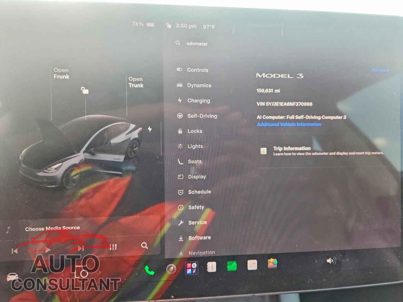 TESLA MODEL 3 2022 - 5YJ3E1EA6NF370996