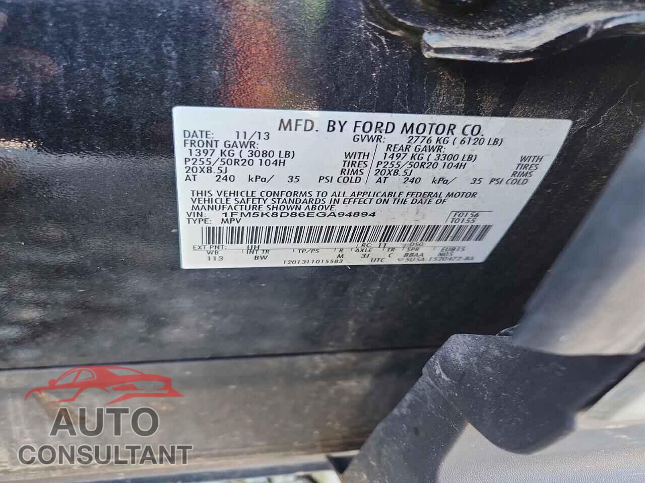 FORD EXPLORER 2014 - 1FM5K8D86EGA94894