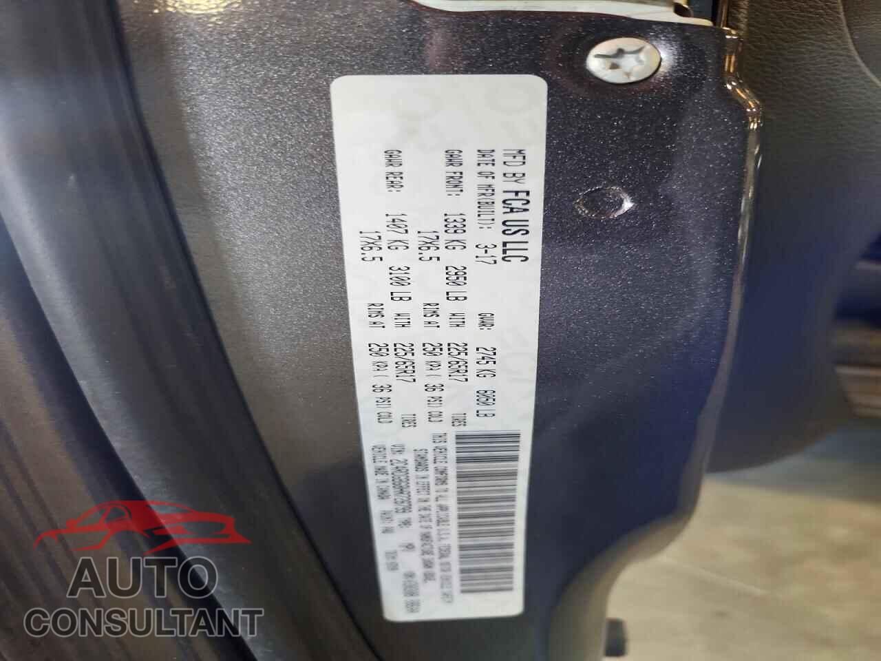 DODGE CARAVAN 2017 - 2C4RDGBG8HR726799