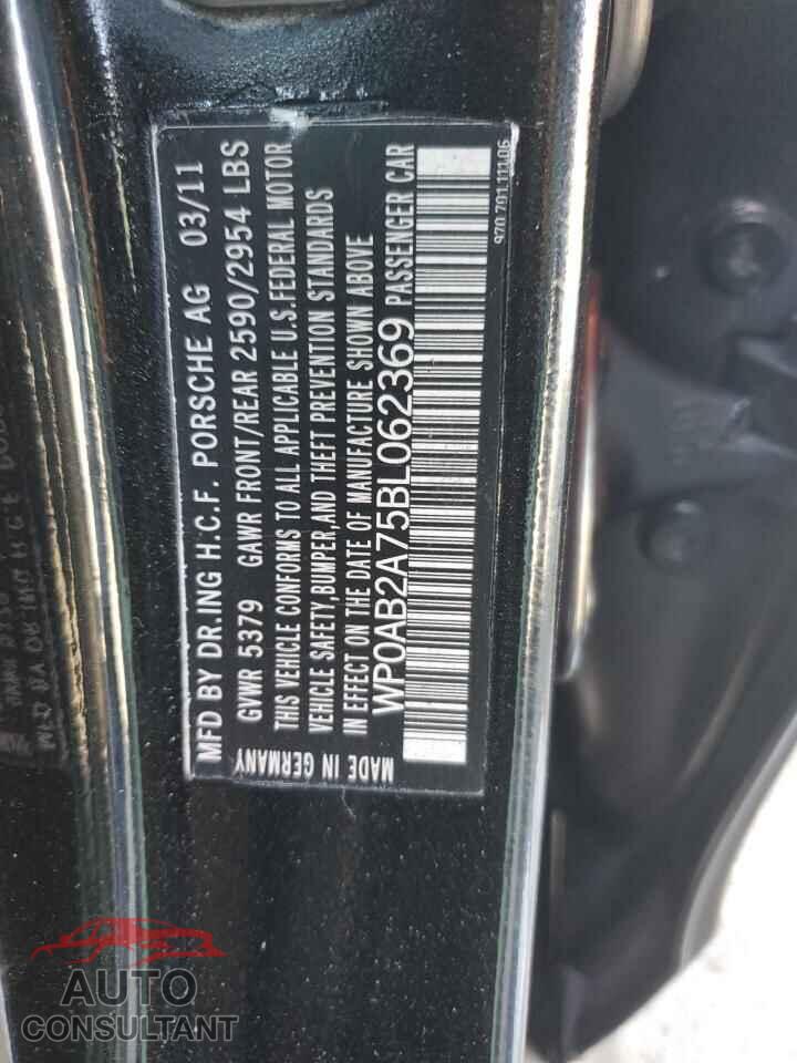 PORSCHE PANAMERA 2011 - WP0AB2A75BL062369