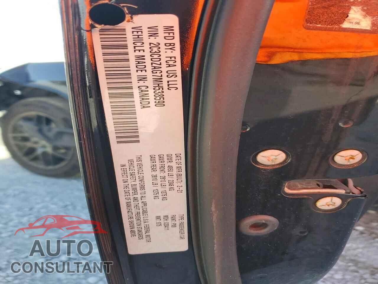 DODGE CHALLENGER 2021 - 2C3CDZAG7MH538590