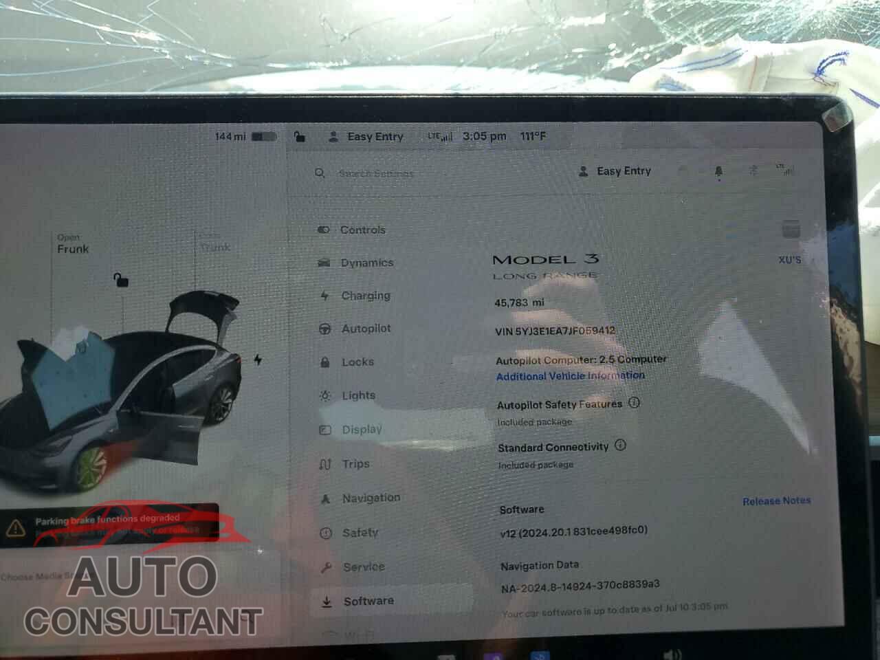 TESLA MODEL 3 2018 - 5YJ3E1EA7JF059412