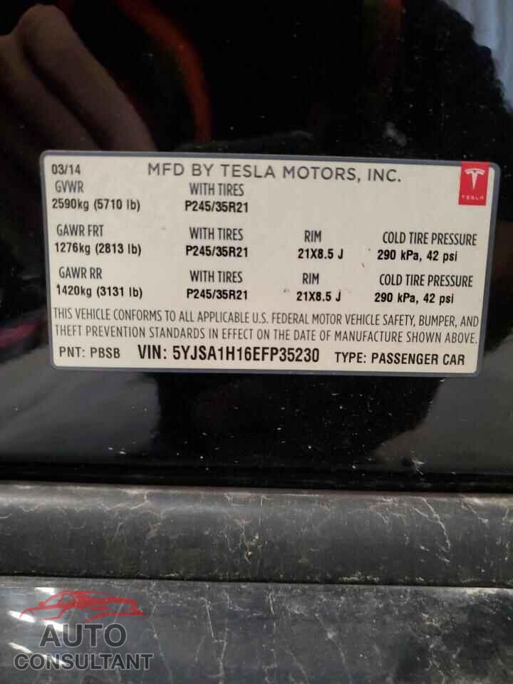 TESLA MODEL S 2014 - 5YJSA1H16EFP35230