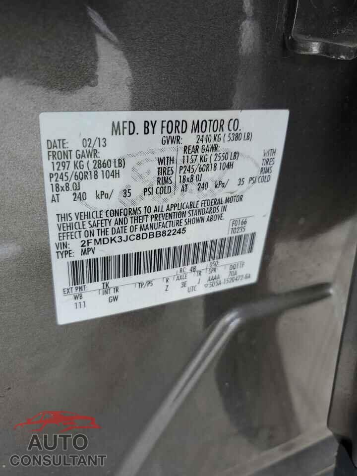 FORD EDGE 2013 - 2FMDK3JC8DBB82245