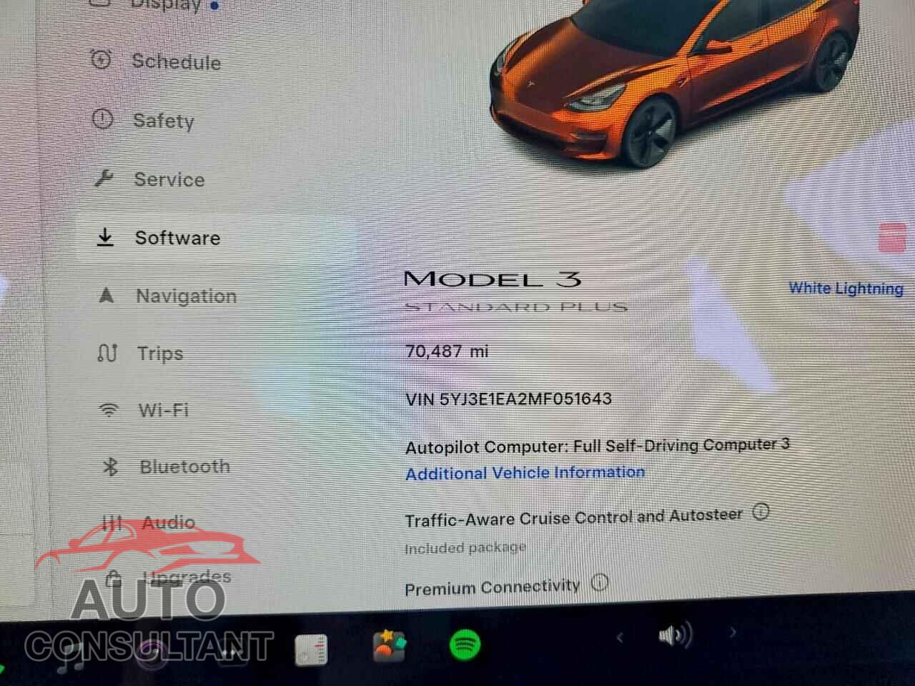 TESLA MODEL 3 2021 - 5YJ3E1EA2MF051643