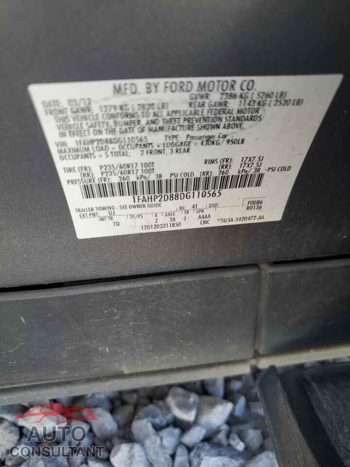 FORD TAURUS 2013 - 1FAHP2D88DG110565