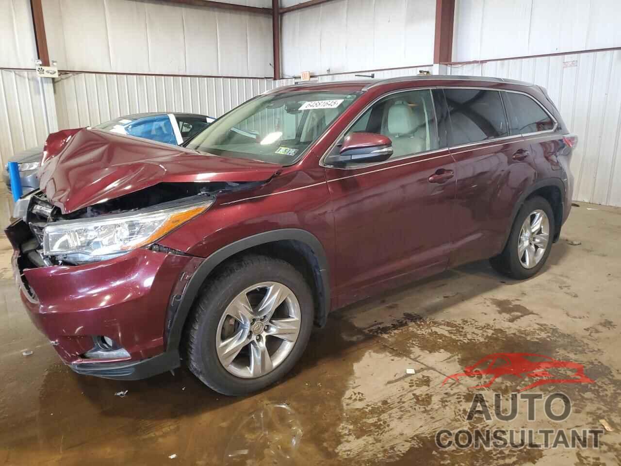 TOYOTA HIGHLANDER 2014 - 5TDDKRFH5ES021704