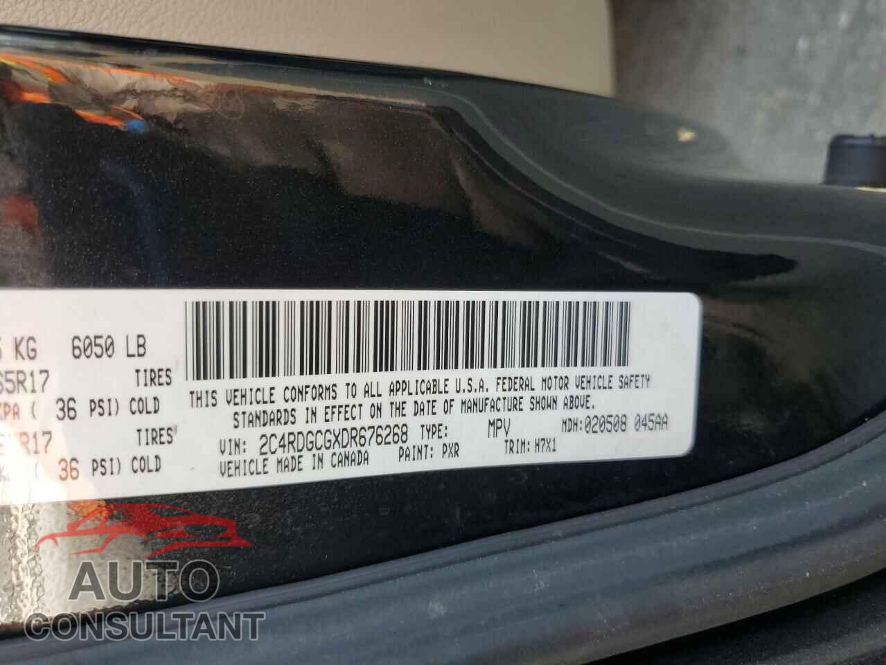 DODGE CARAVAN 2013 - 2C4RDGCGXDR676268