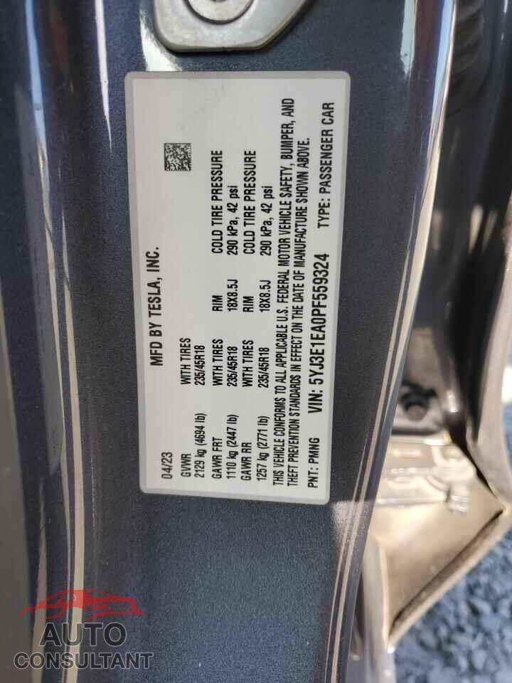TESLA MODEL 3 2023 - 5YJ3E1EA0PF559324