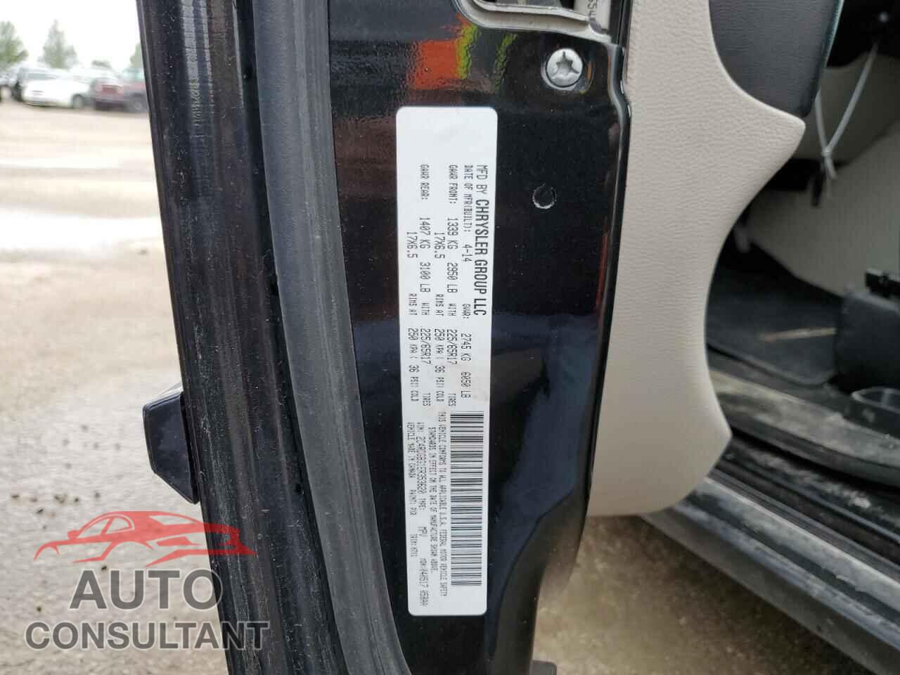 DODGE CARAVAN 2014 - 2C4RDGBG1ER353620
