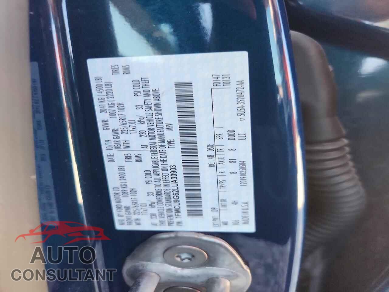 FORD ESCAPE 2020 - 1FMCU9G62LUA30903