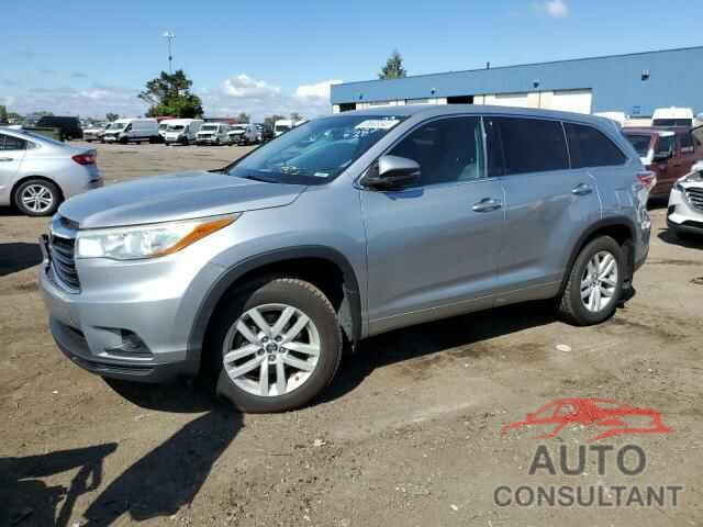 TOYOTA HIGHLANDER 2016 - 5TDBKRFH6GS293821