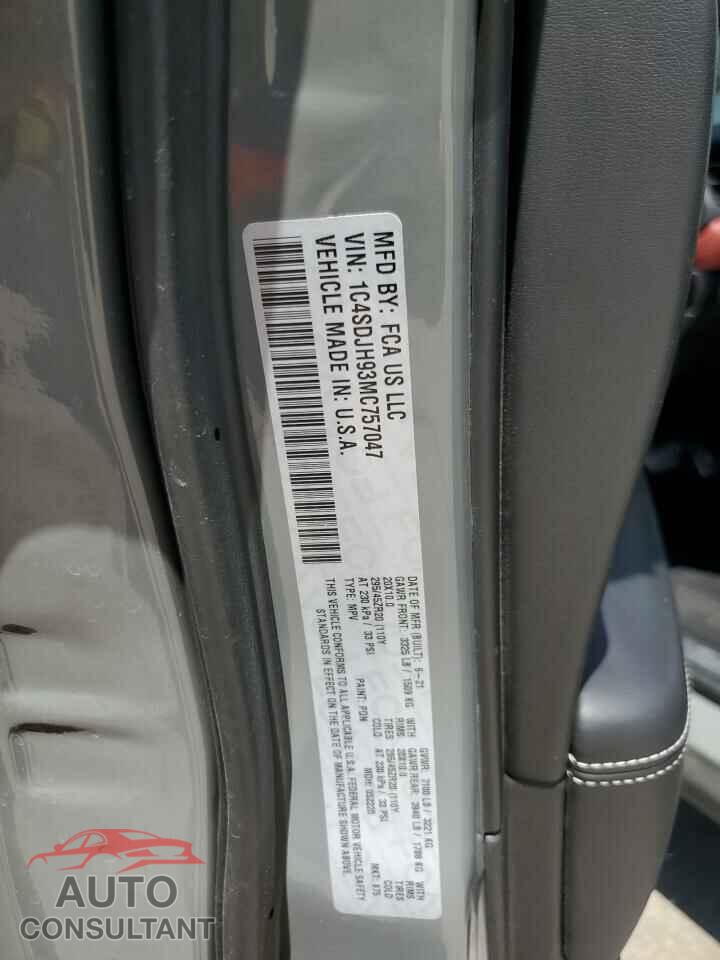DODGE DURANGO 2021 - 1C4SDJH93MC757047
