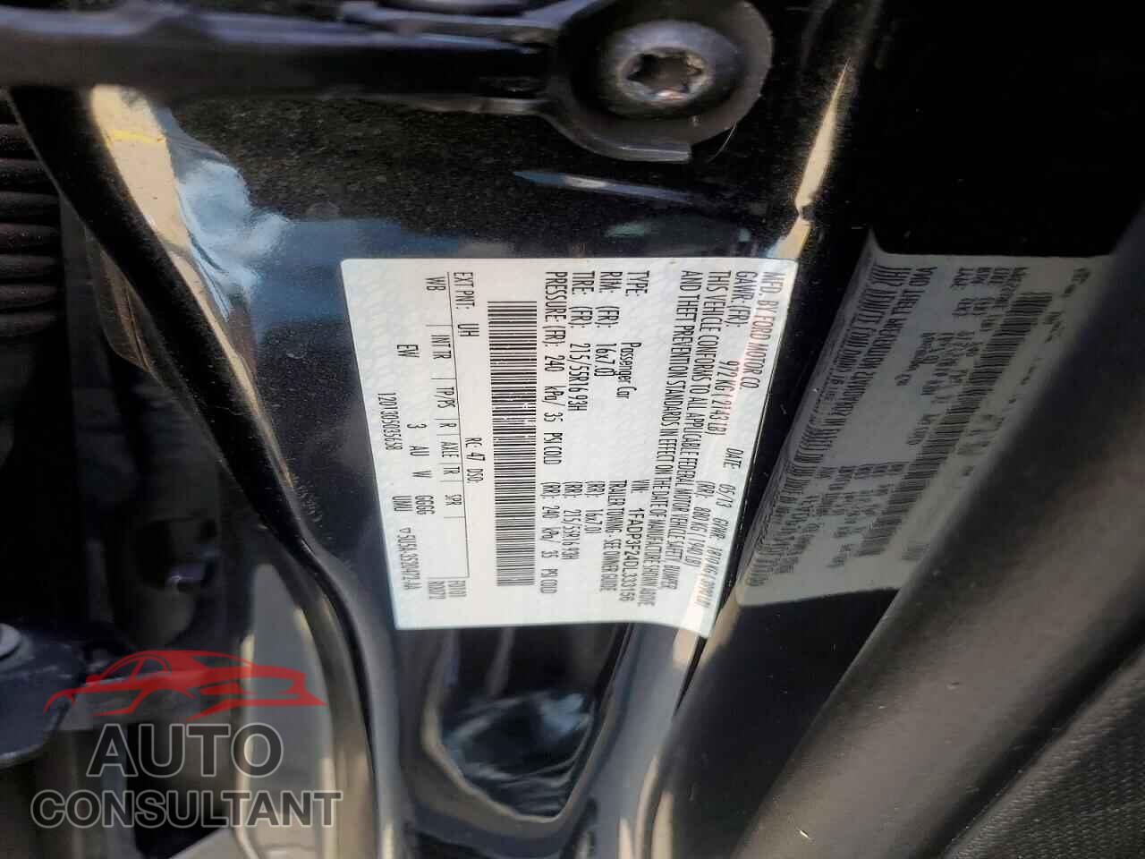 FORD FOCUS 2013 - 1FADP3F24DL333156