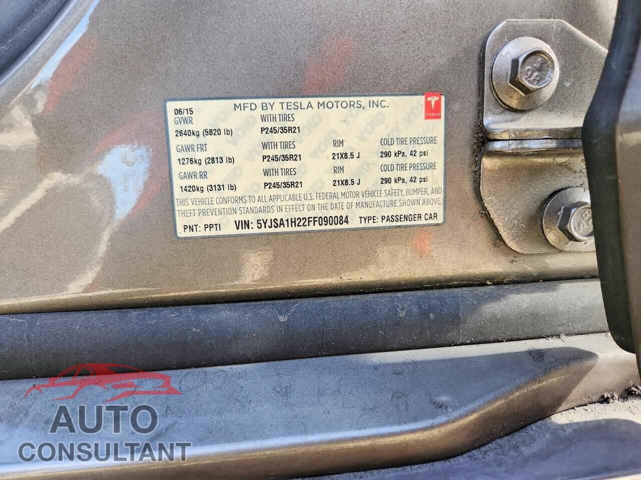 TESLA MODEL S 2015 - 5YJSA1H22FF090084