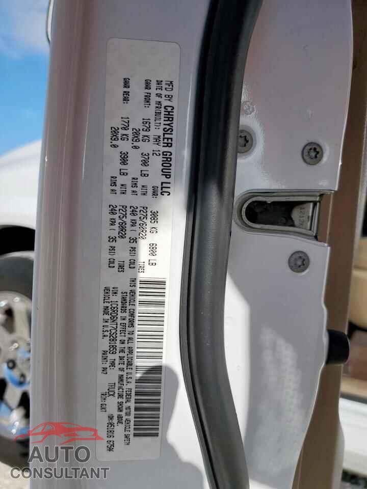 DODGE RAM 1500 2012 - 1C6RD6NT7CS281859