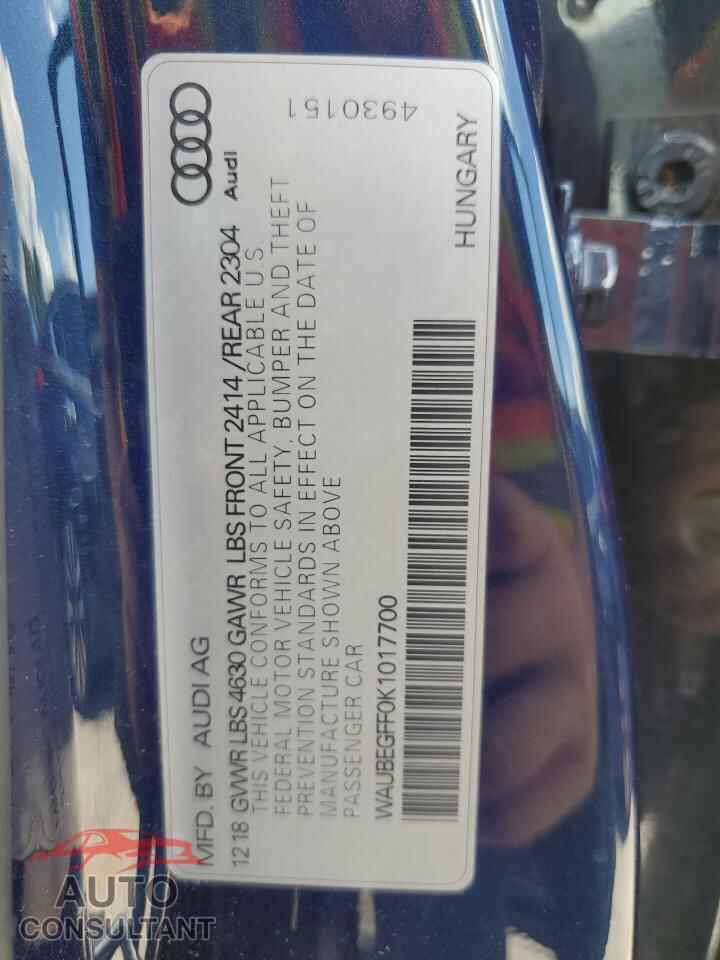 AUDI A3 2019 - WAUBEGFF0K1017700